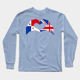 We Heart Panama & UK Patriot Flag Series Long Sleeve T-Shirt